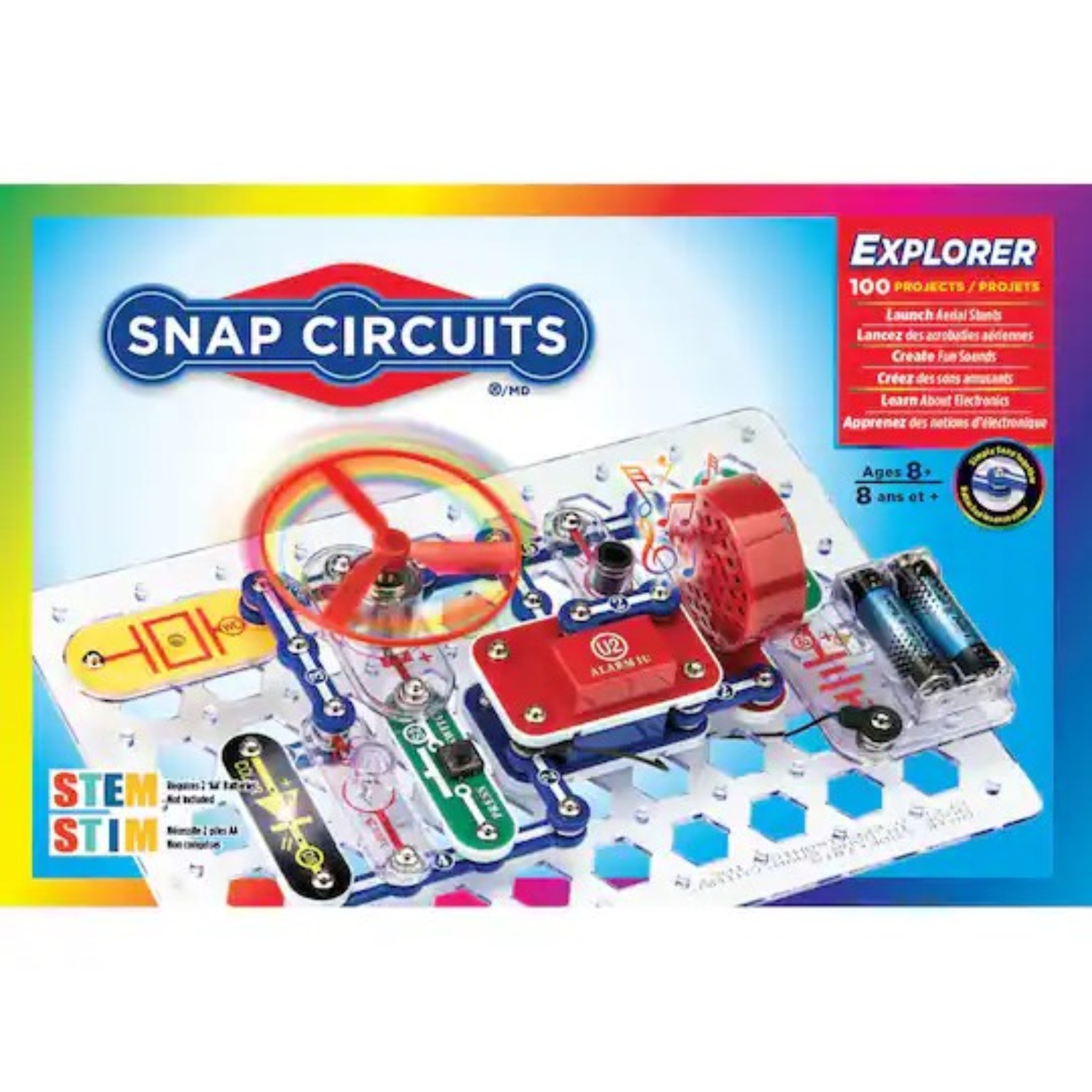 Snap Circuits Explorer kit, one of the electronics sets available at the Discovery Center